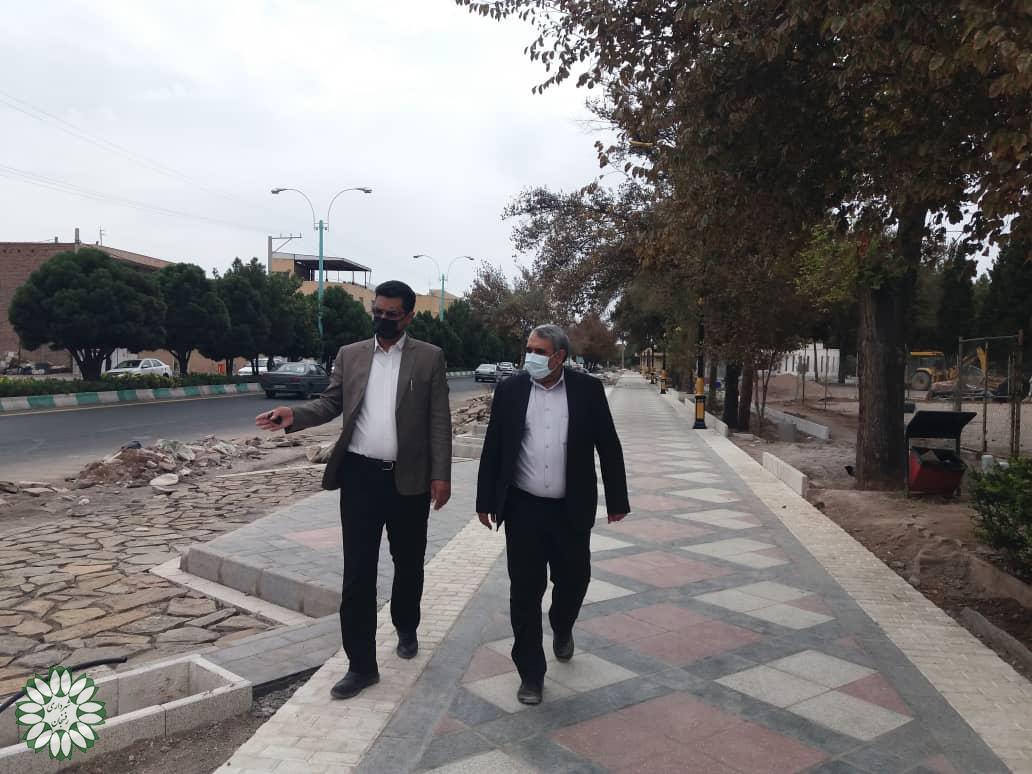 بازدید میدانی سرپرست شهرداری رفسنجان از پروژه های عمرانی سطح شهر