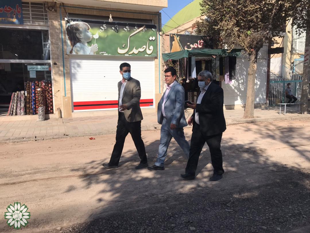 بازدیدمیدانی مهندس ملکی سرپرست شهرداری رفسنجان از پروژه های عمرانی شهرداری