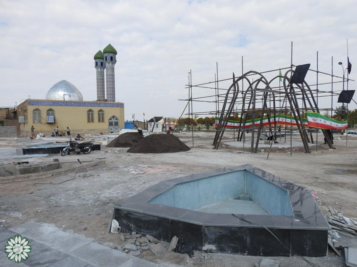 پیشرفت فیزیکی ۶۵ درصدی بوستان شهید گمنام در شهرک یادگار امام