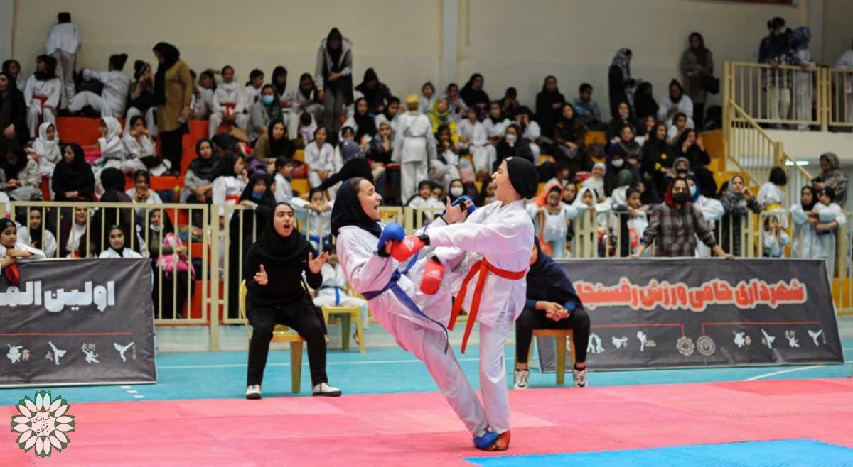 حضور پر شور بانوان کاراته کا در نخستین المپیاد ورزشی ستارگان رزمی رفسنجان