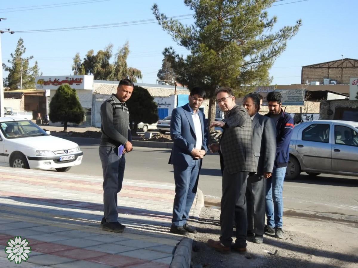 بازدید شهردار رفسنجان از روند پیشرفت پروژه های عمرانی سطح شهر