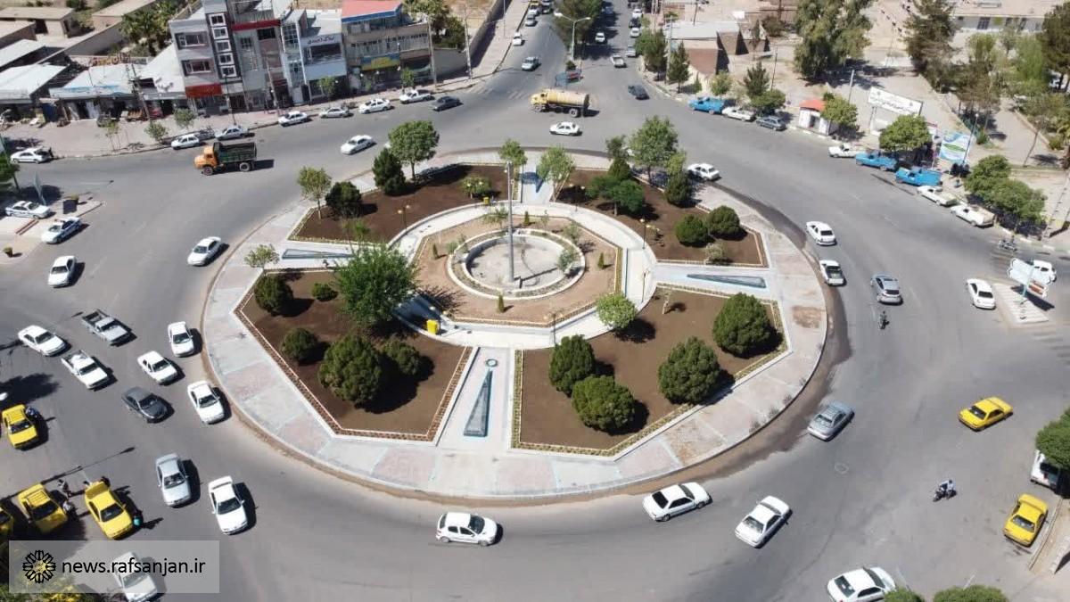 شهرداری رفسنجان در ۱۰ روز عملیات بهسازی میدان قدس را انجام داد