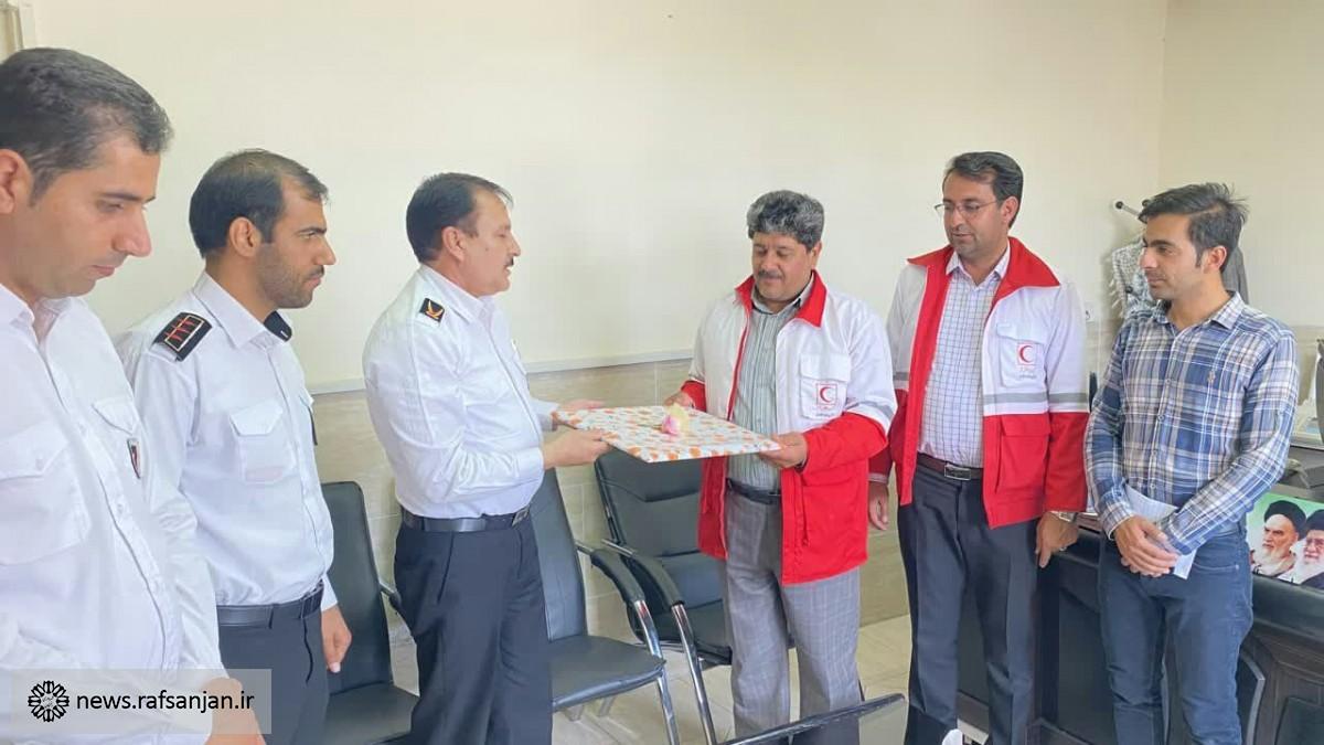 دیدار مدیرعامل سازمان آتش نشانی شهرداری با رئیس جمعیت هلال احمر رفسنجان