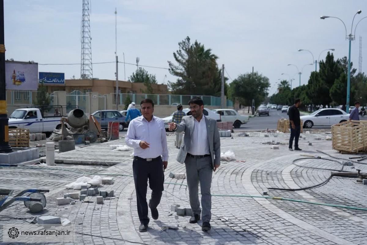 بازدید شهردار رفسنجان از پروژه تقاطع موزه ریاست جمهوری