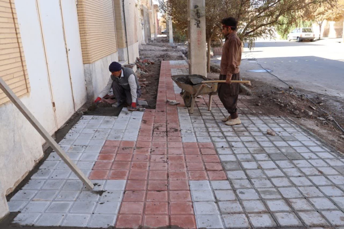 پیشرفت ۹۰ درصدی عملیات پیاده روسازی و جدول گذاری خیابان شهید شفیعی