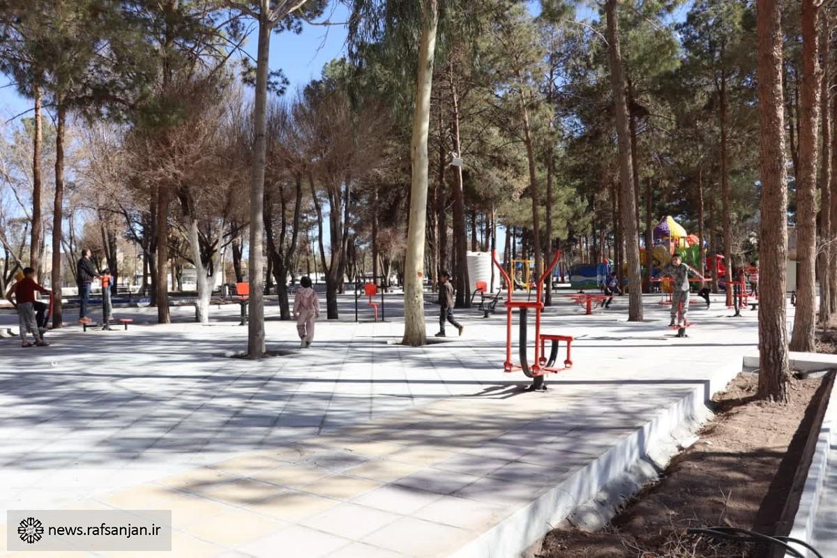 نصب مجموعه دستگاه های ورزشی در بوستان لاله رفسنجان