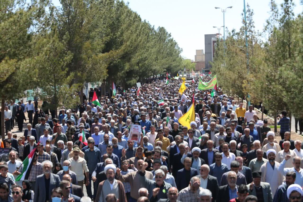 حضور با شکوه مردم رفسنجان در راهپیمایی روز جهانی قدس+ تصاویر