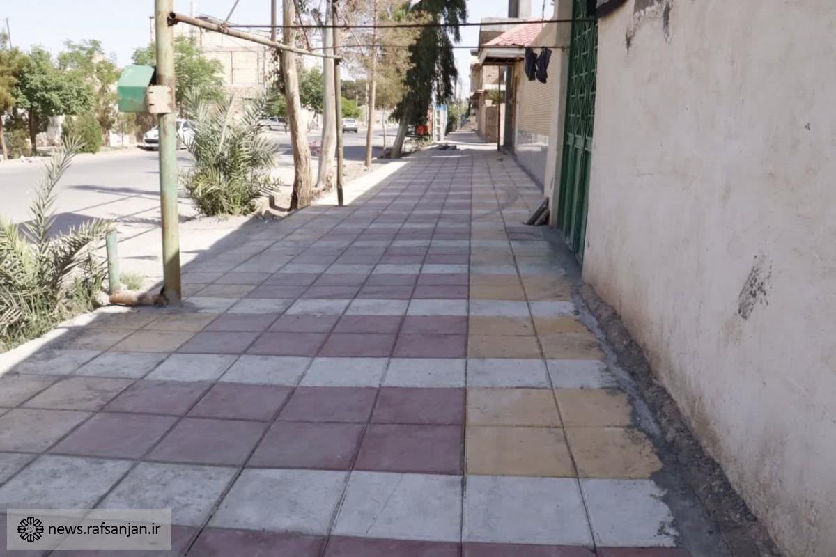 تکمیل فاز سوم پروژه بهسازی و ساماندهی پیاده‌رو خیابان بستان در محله رستم آباد