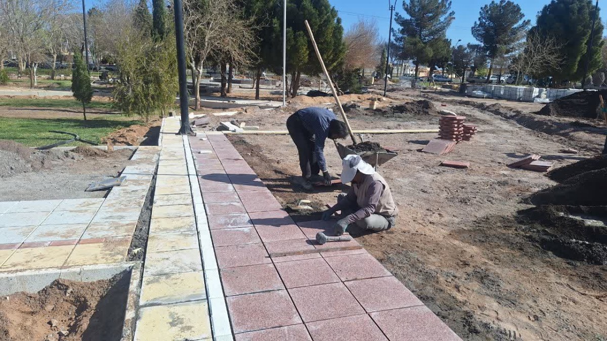 پیشرفت ۸۰ درصدی پروژه بهسازی بوستان معلم رفسنجان