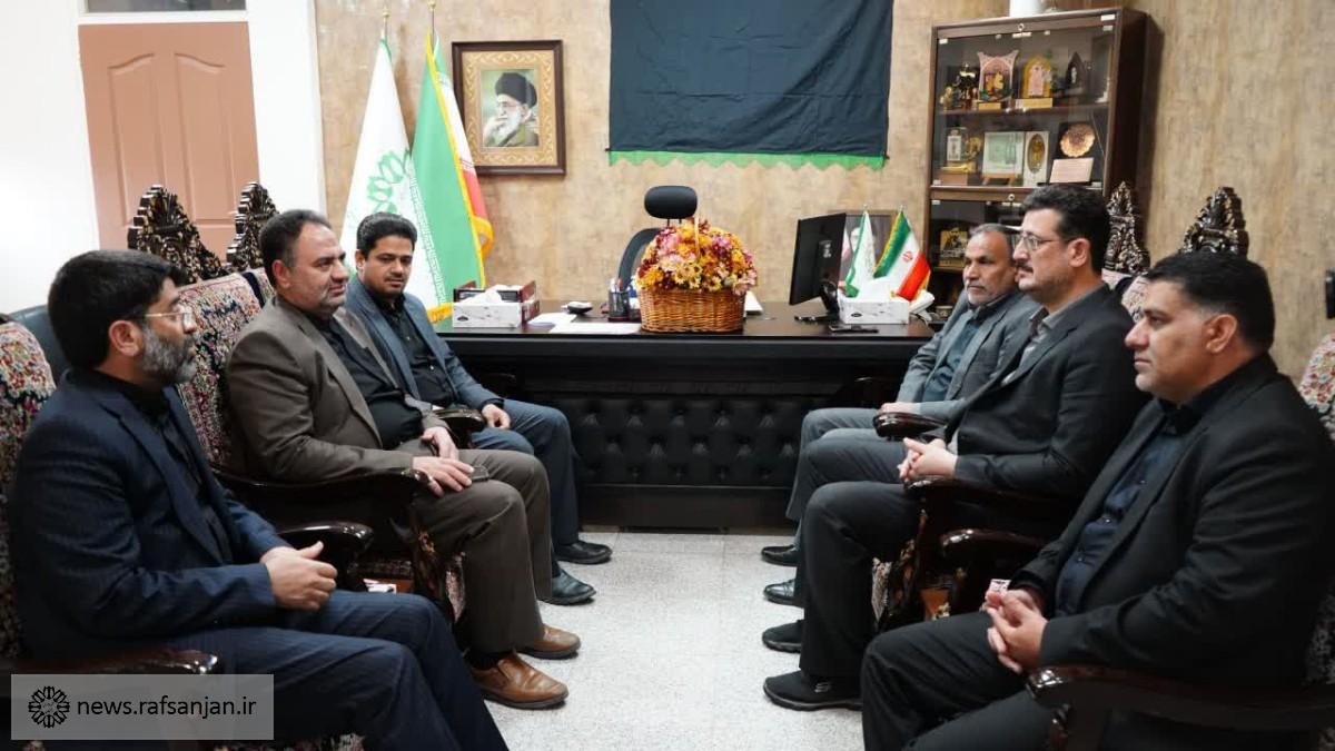 دیدار فرماندار رفسنجان با شهردار به مناسبت روز شهردار