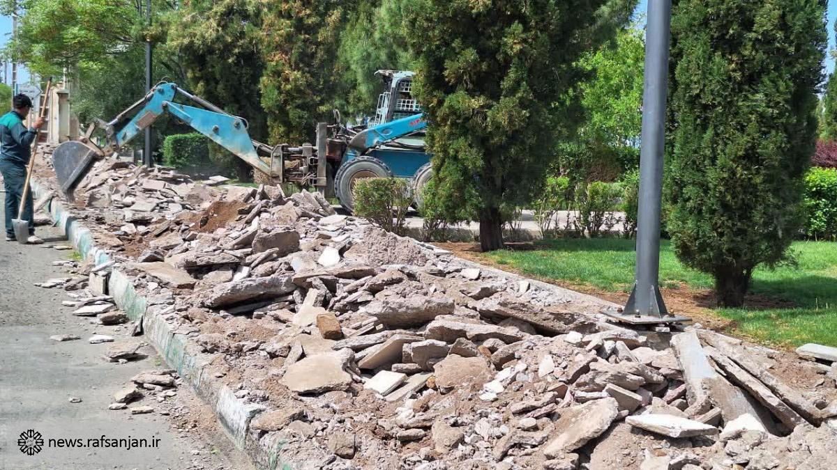 آغاز بهسازی بوستان محله‌ای فجر رفسنجان