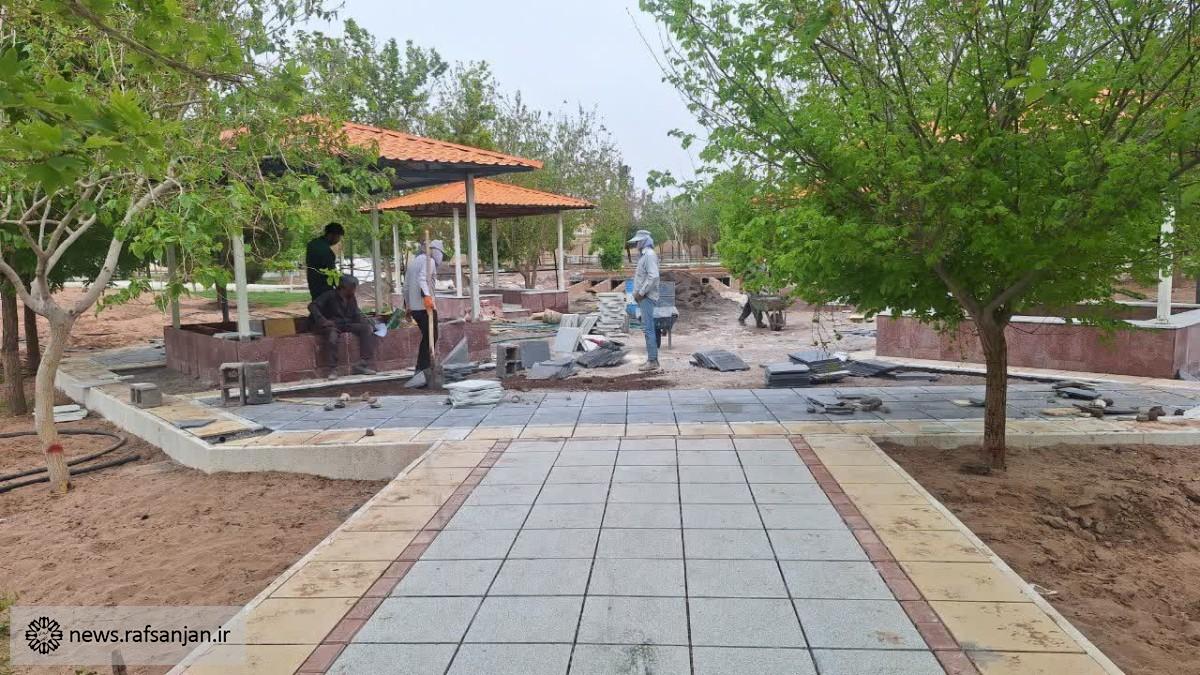  تحول بوستان معلم در رفسنجان با ۸۰ درصد پیشرفت