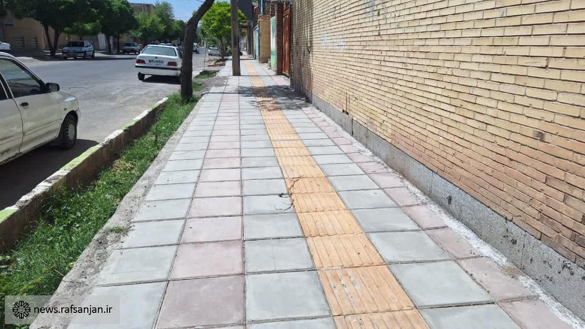 تکمیل عملیات پیاده‌روسازی در خیابان شهید پژوه